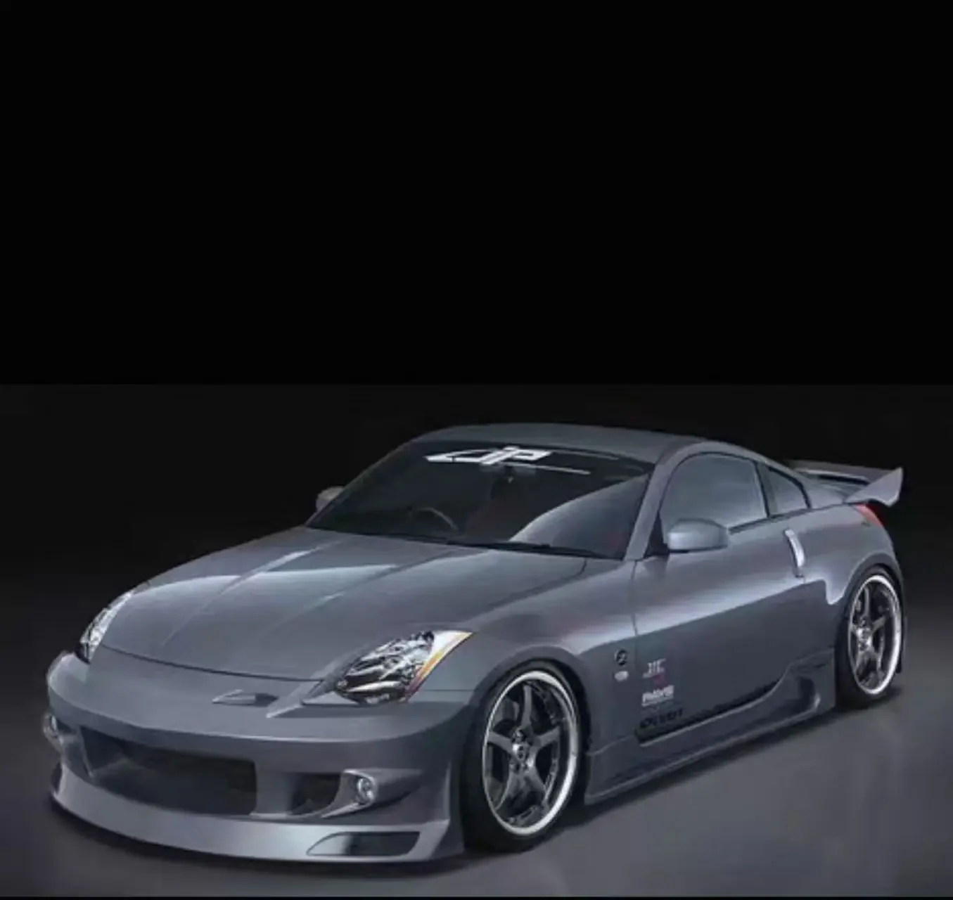 Фото Для Nissan 350Z Z33 2002-2008 годов автомобильные аксессуары FRP волокно Duraflex J-Spec стиль передний бампер подходит №2