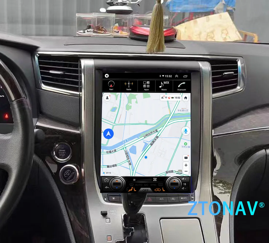 Экран Tesla для Toyota VELLFIRE Alphard 20 H20 2008 2009 2010 2011 2012-2014 автомобильное радио GPS-навигация