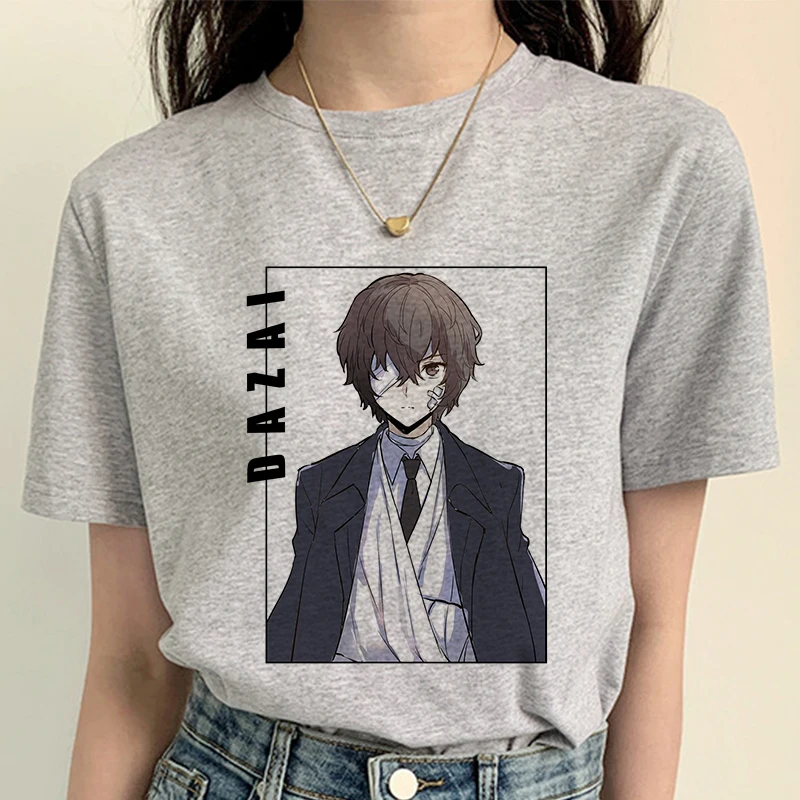 

Bungo Stray Dogs Print Dazaizhi Graphic Tees Harajuku Japan Anime Streetwear Casual Clothes Hip Hop Punk Women T-shirt Summer