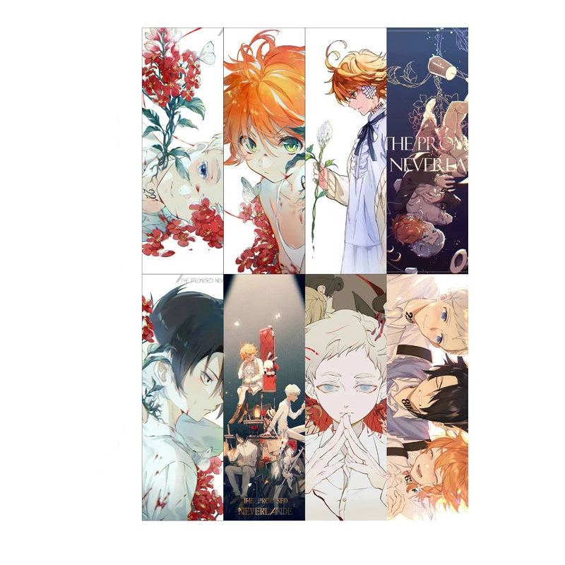 

The Promised Neverland Anime Bookmarks Waterproof Transparent PVC Plastic Bookmark Beautiful Book Marks Gift