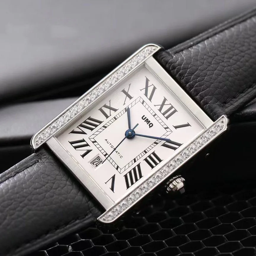 

Мужские автоматические механические часы с квадратным циферблатом. Мужская элегантная коллекция из нержавеющей стали 316. Циферблат 39 мм AAA