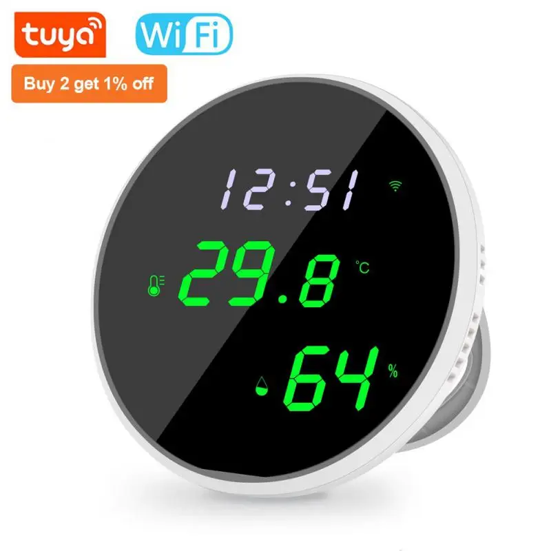 

Remote Monitoring Humidity Temperature Detection Sensor Working With Alexa Google Assistant Wifi Thermostat Hygrometer Sensor