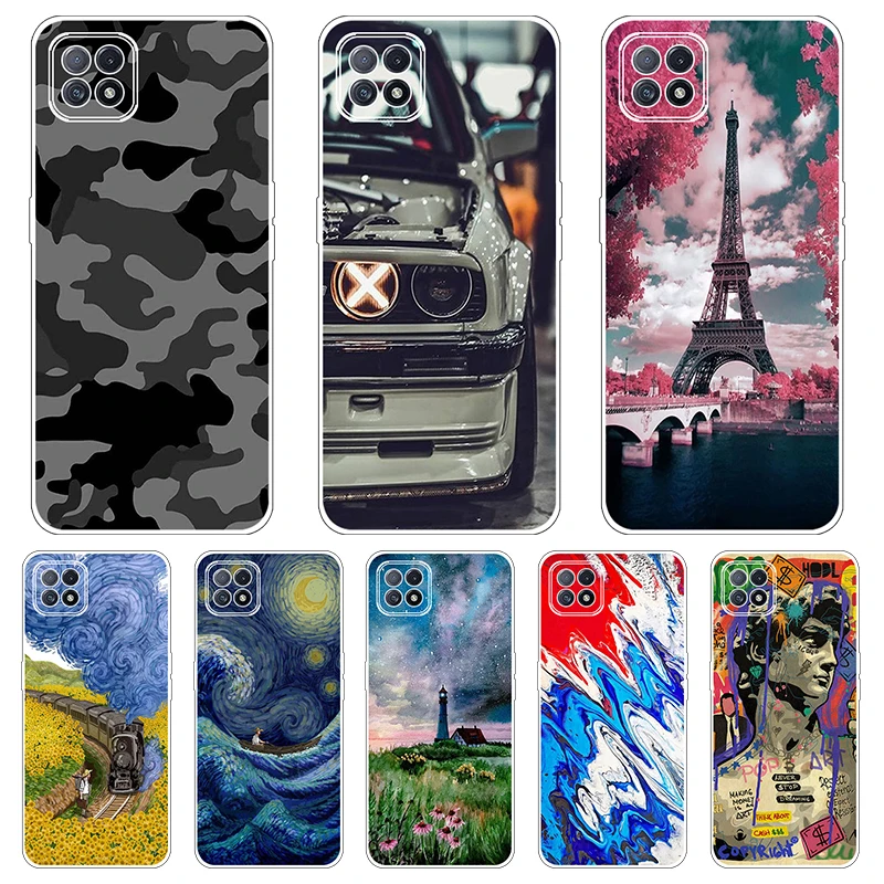 

Silicone Phone Case for OPPO A72 Case Transparent Soft TPU Back Cover For OppoA72 A73 A53 5G Cases Anti-drop Capa Coque Fundas