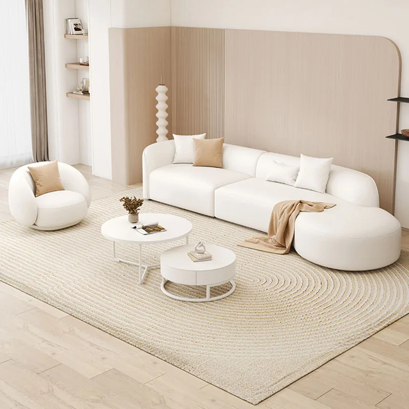 Белые дизайнерские диваны для гостиной спальни игровой салон акцент облако пуф