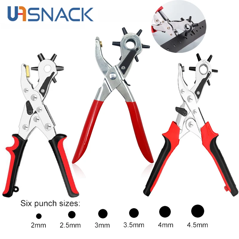 

Rotary puncher belt multi-function punching pliers round hole oval hole craft tool belt machine sewing punch craft hand tool