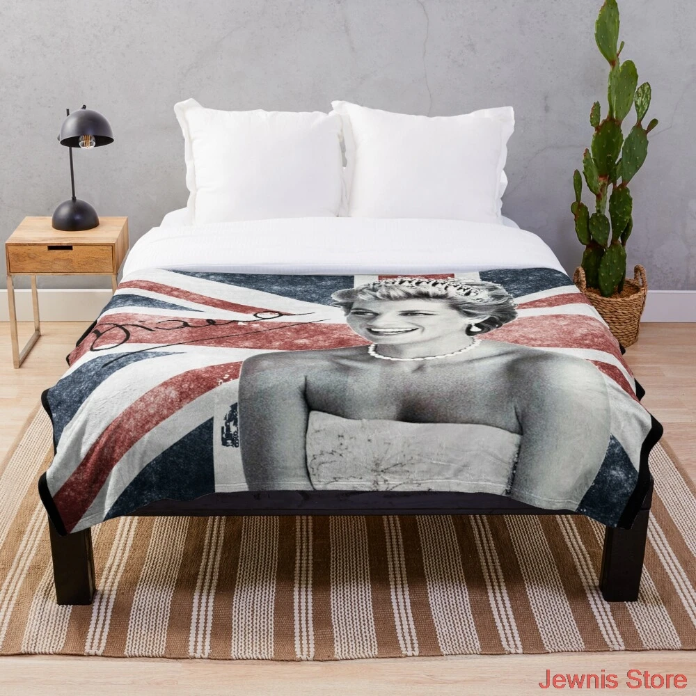 

Lady Diana Blanket Print on Demand Decorative Sherpa Blankets for Sofa bed Gift