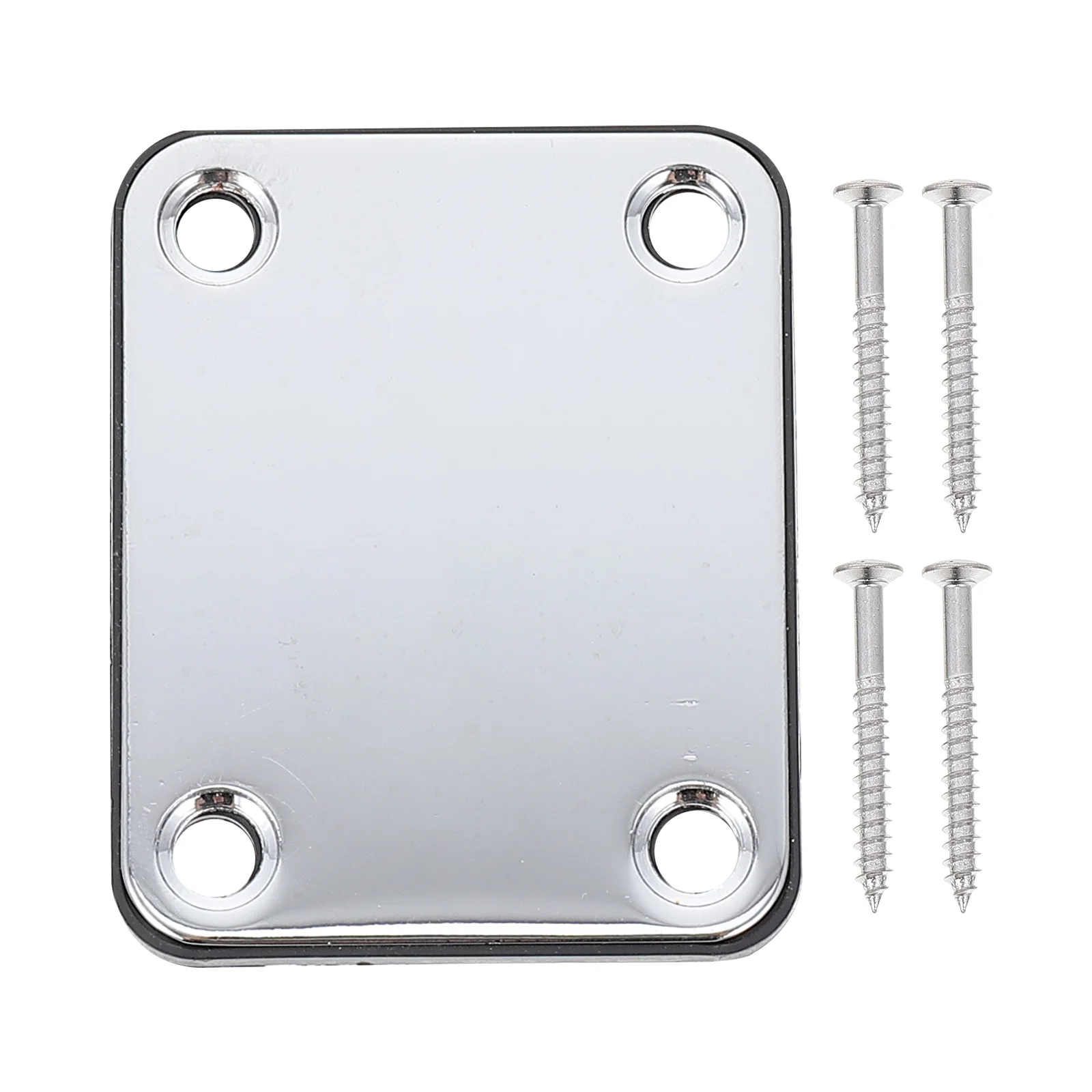 

1Pc Electric Guitar Bass Reinforcing Plate Guard Plate Neck Body Connecting Plate (Silver)