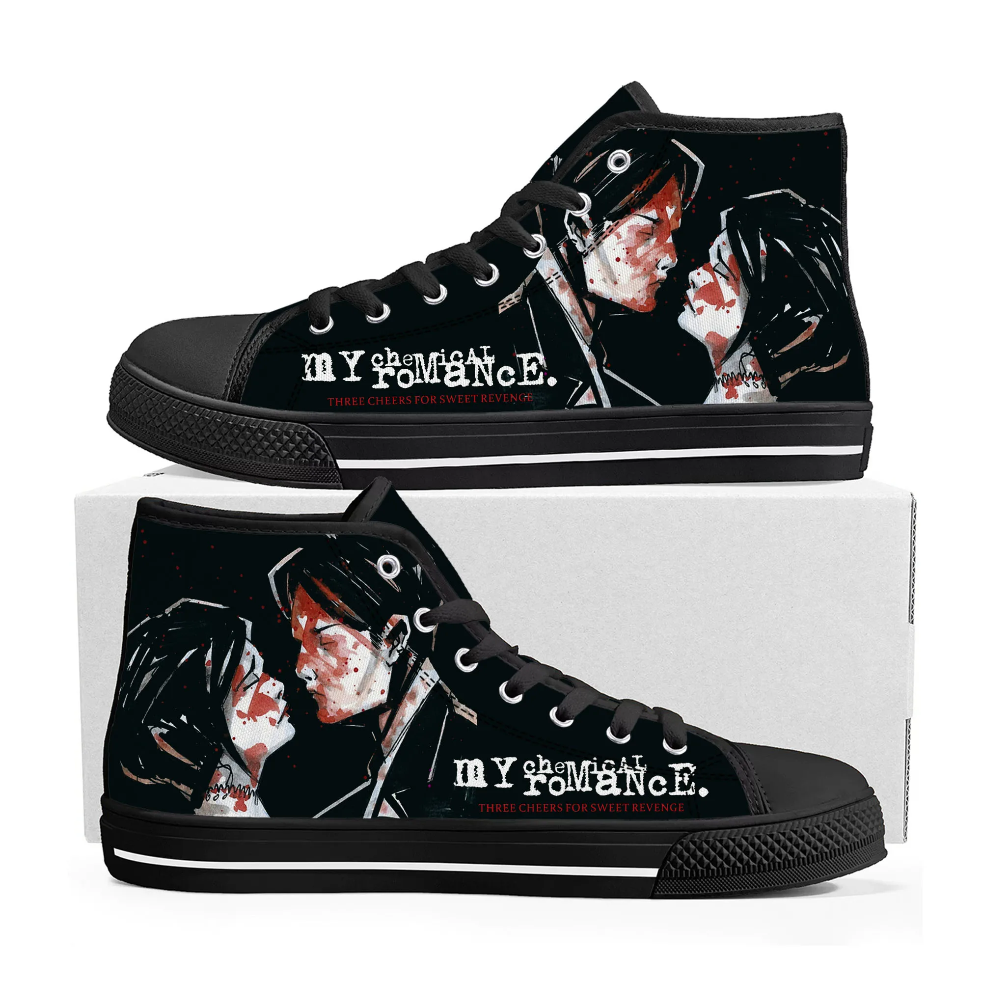 

My Chemical, романтика, рок-группа, высокие высококачественные кроссовки для мужчин и женщин, подростковые холщовые кроссовки, повседневная обув...