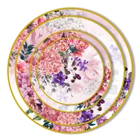 the new elegant style of love bone china dinner plate phnom penh round plate western candy pastry tableware plate