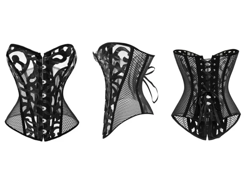 Церемониальное платье нижнее белье Корректирующее сексуальный сетчатый корсет