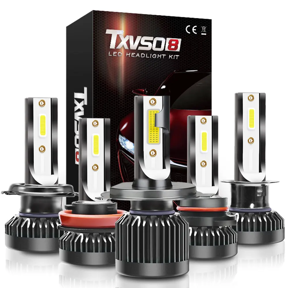

H7 LED Headlight 8000LM COB LED Chips LED H1 H4 H8 H9 H11 9005 9006 HB3 HB4 9012 80W 6000K White Bulbs IP68 360 degree