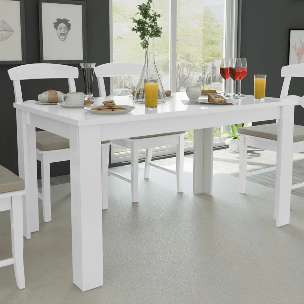 

White dining room Table 140x80x75 cm