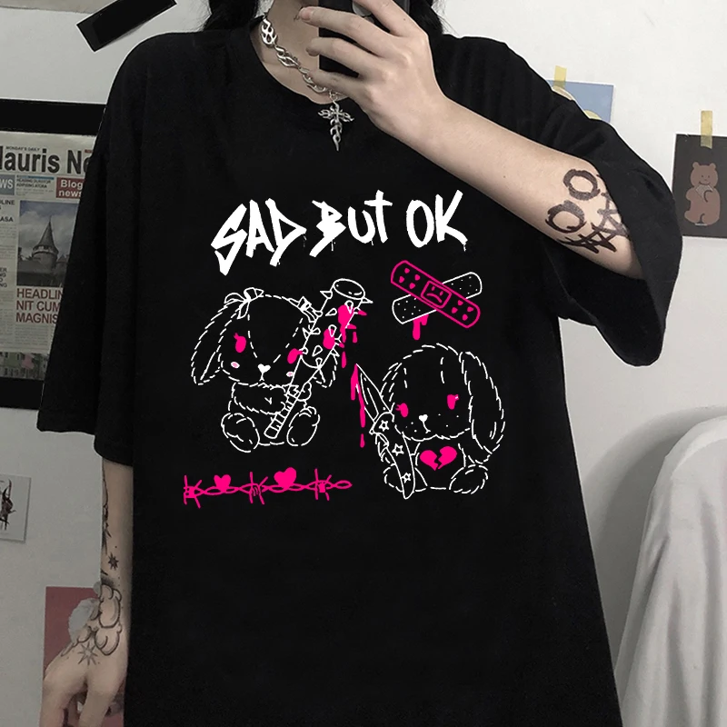 

Summer Kawaii Oversized T-shirt Harajuku Simple Sweet Casual Short Sleeves Fashion Loose And Versatile Women's Street Tops