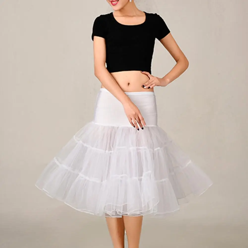 

Sweet Wedding Crinoline Multi Layers A-line Women Underskirt Pure Color Prom Petticoat