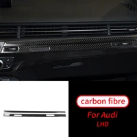 for audi q7 sq7 4m 2016 2019 real carbon fiber dashboard instrument decoration cover trim car interior accessories