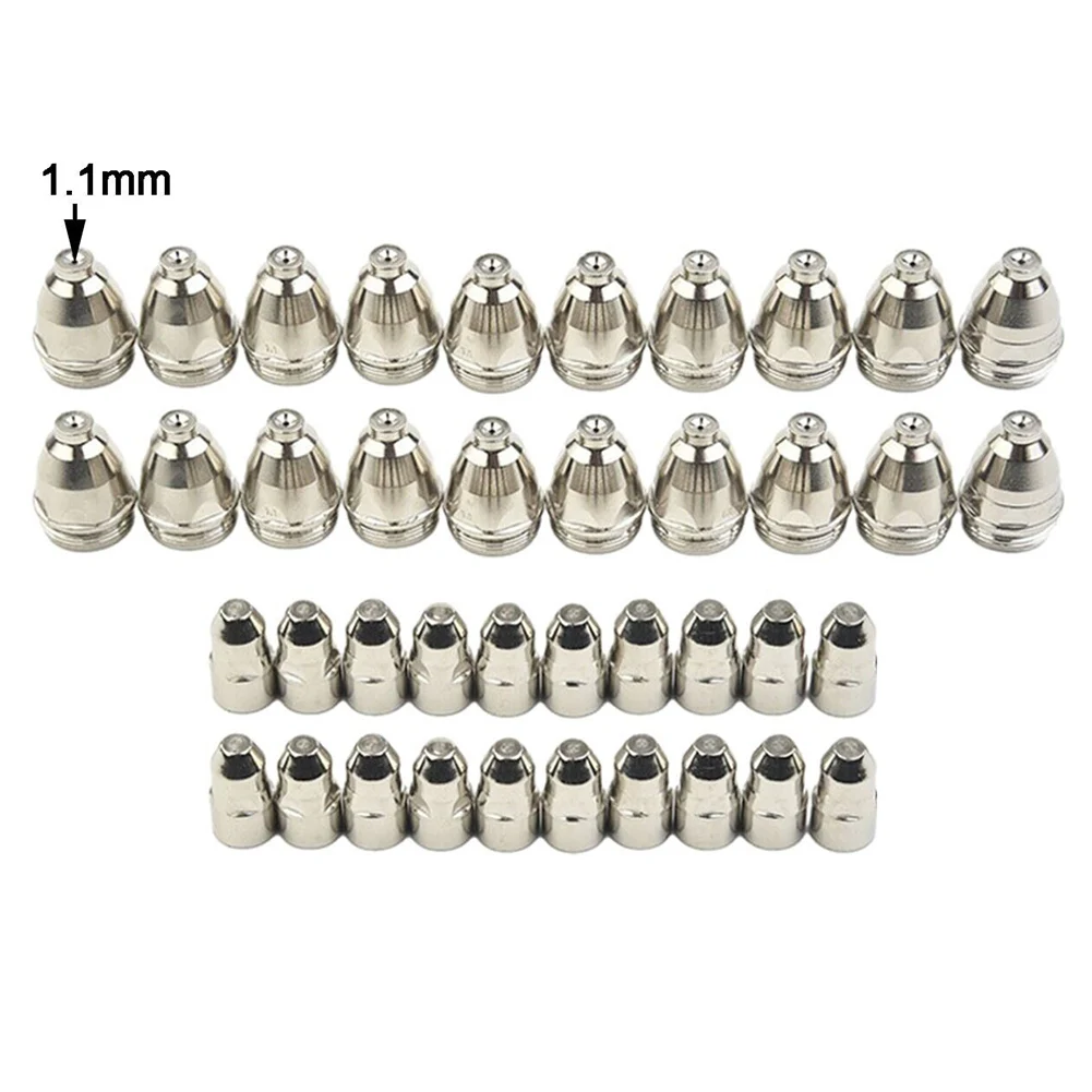 40pcs P80 Plasma Electrode Tip Nozzle 1.5mm Cutter Torch For Air Cutting High-selling Tool Accessories