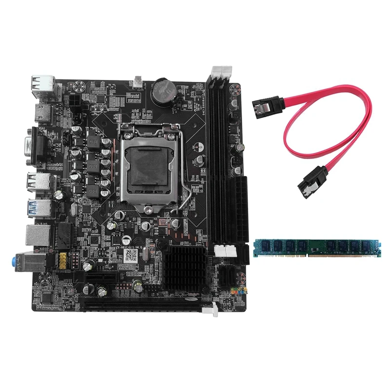 

B75 Motherboard LGA1155 2XDDR3 1066/1333/1600MHz RAM USB3.0 SATA3.0 Motherboard for I3 I5 I7 CPU with 4G DDR3 Memory
