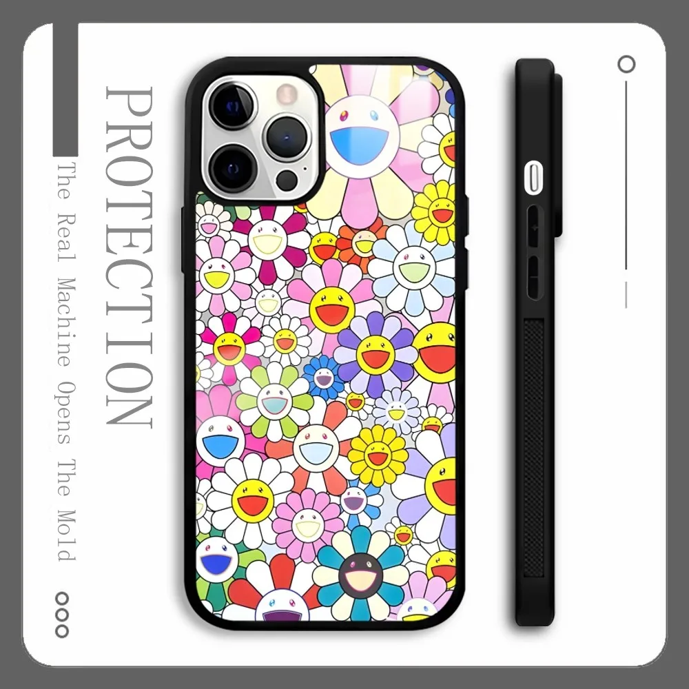 Flower M-Murakami T-Takashis Phone Case For IPhone 16 15 14 13 12 11 Pro Xs Max Mini Plus Celulares Hard Funda