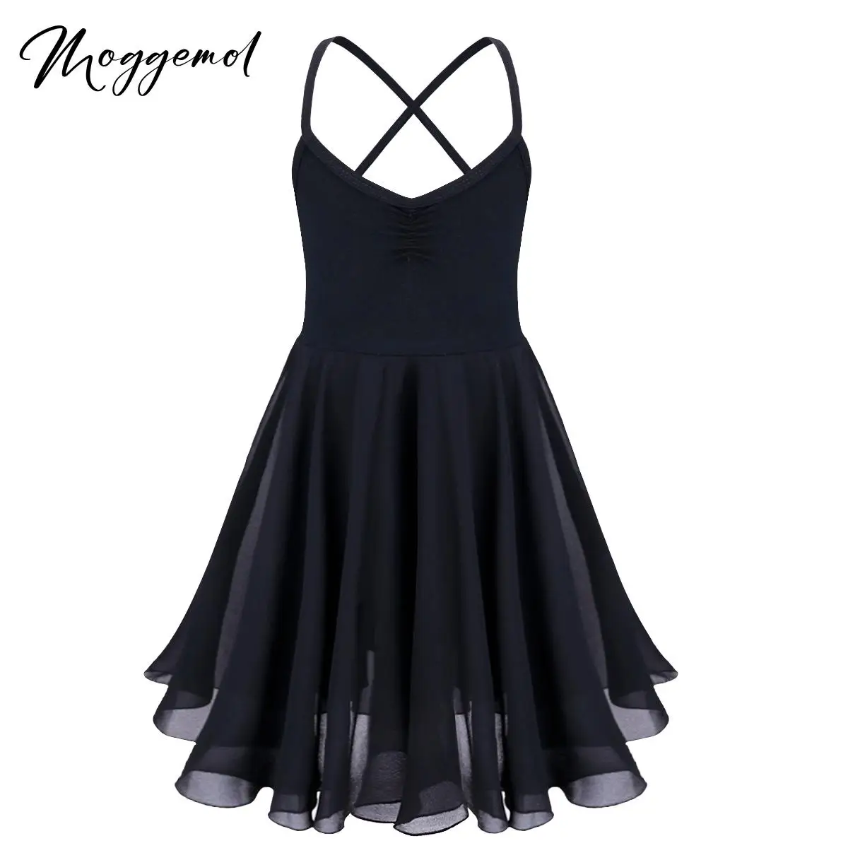 Женское шифоновое платье-пачка без рукавов с перекрестной спинкой