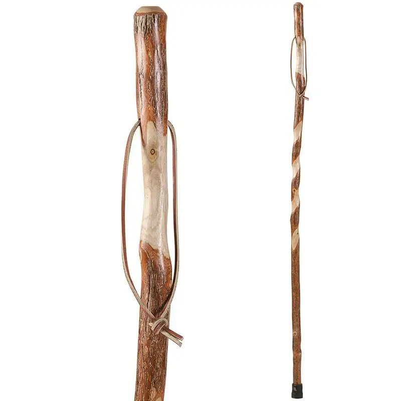 

Sassafras Handcrafted Wood Walking Stick Trekking Pole Cane, 58 Inches Crutch Baston Hiking sticks ultralight Bastao de caminhad
