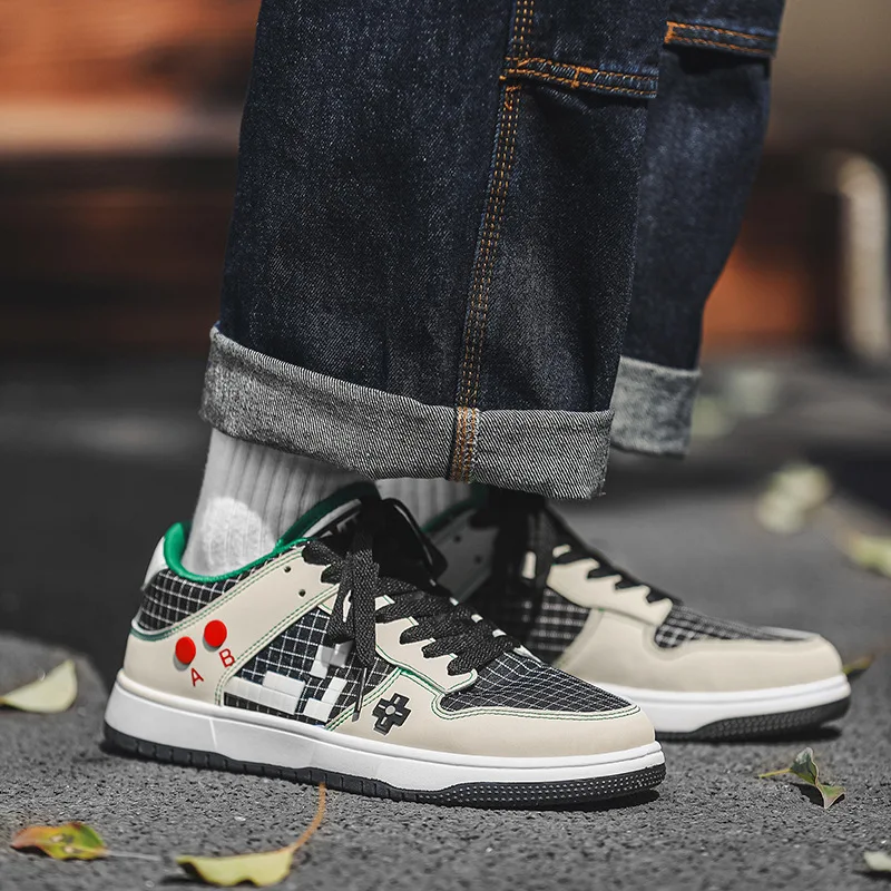 

Оригинальные дизайнерские мужские кроссовки Game Zone, обувь для Скейтборда для мужчин, повседневная обувь на платформе, спортивная обувь 2023, мужской спортивный теннис