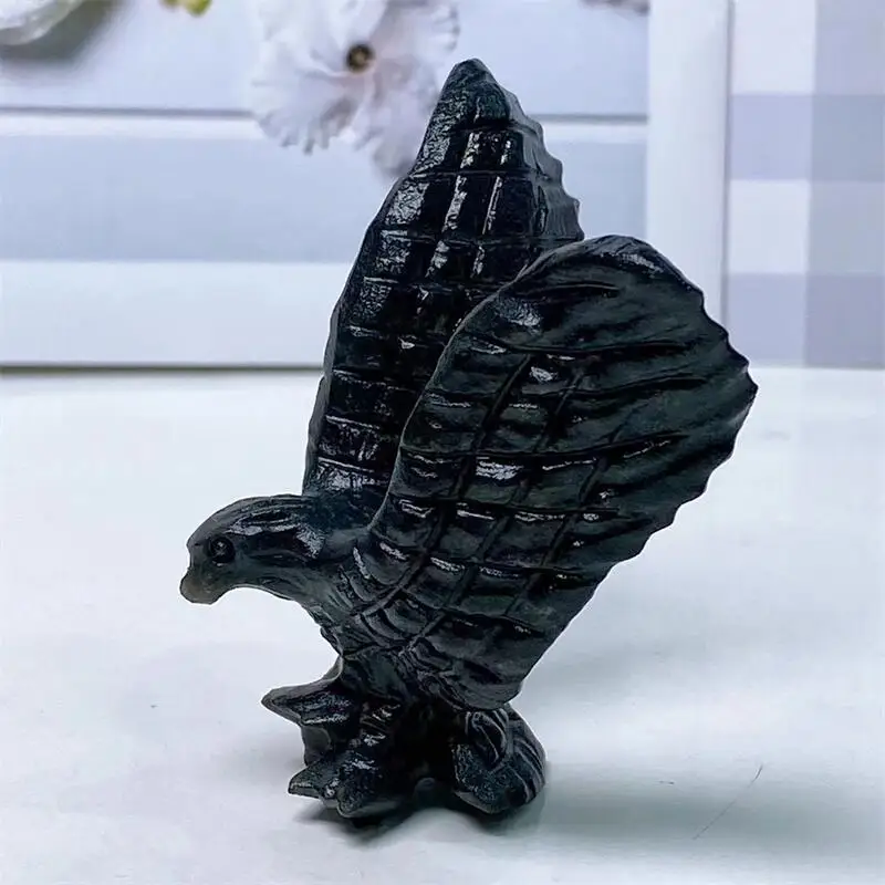 6 5 см натуральный кристалл кварцевый Орел резьба мощное животное для сделай сам