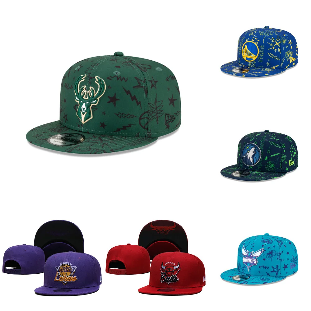 

2022 New Baseball Cap Women Men Miami Los Angeles Basketball Team Adjustable Hat Flat Brim Fashion Hip Hop Embroidery Hats
