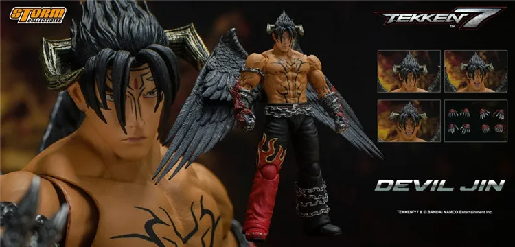 Игрушки от Storm BNTK05 1/12 DEVIL JIN Tekken 7 экшн-фигурка с тремя головками 6 '' Игрушечная