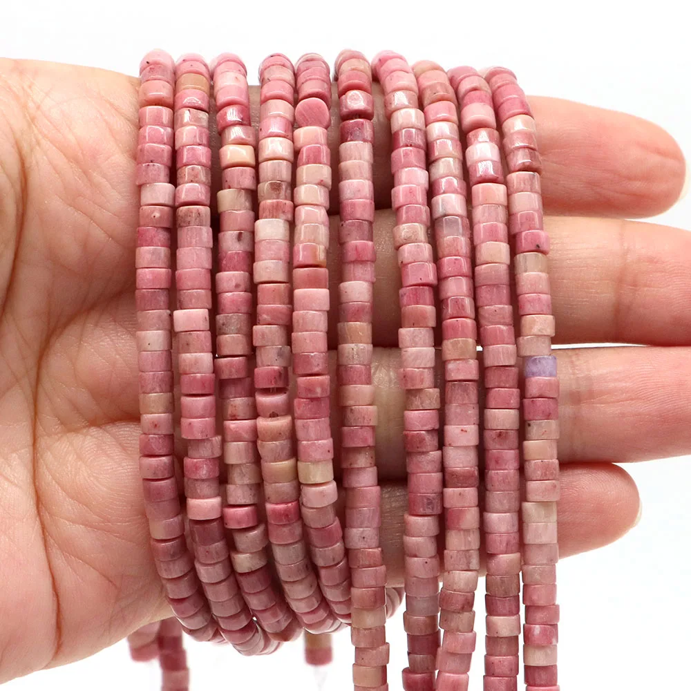 

Натуральные кристаллы аметист и розовый кварц, бусины 4x2 мм