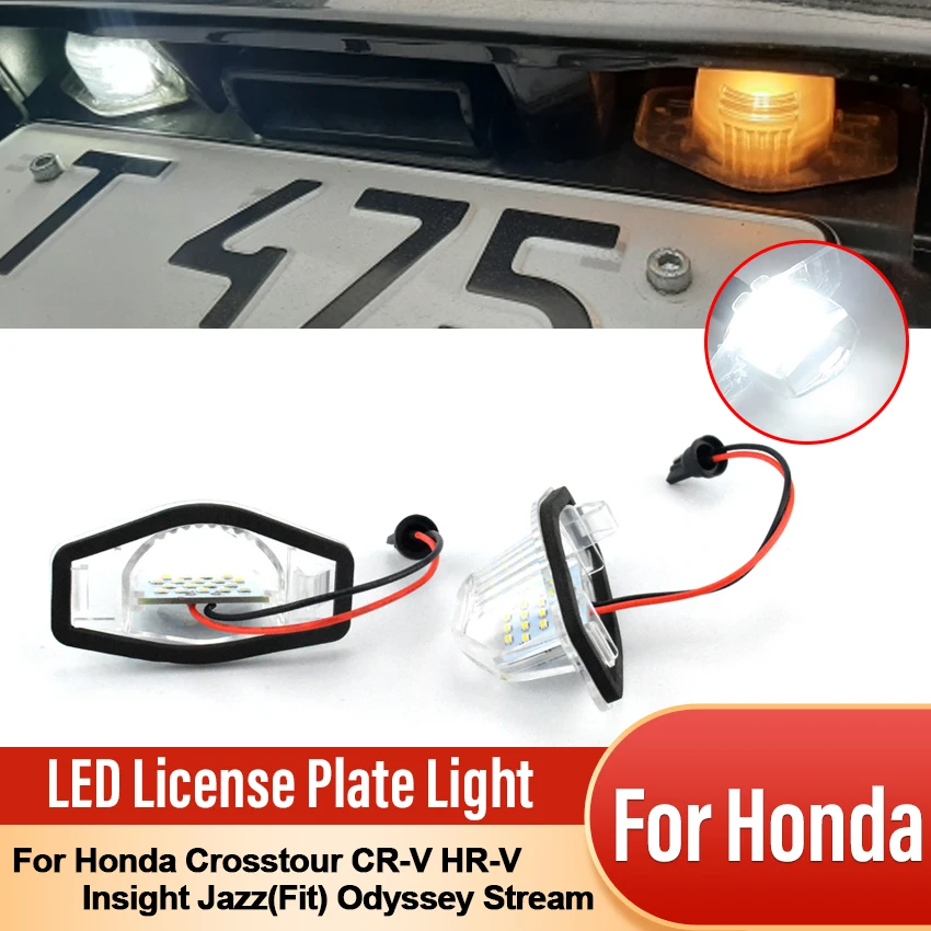 2x Led 6500K Освещение номерного знака Лампа для Honda Crosstour CR-V понимание Jazz (подходит)