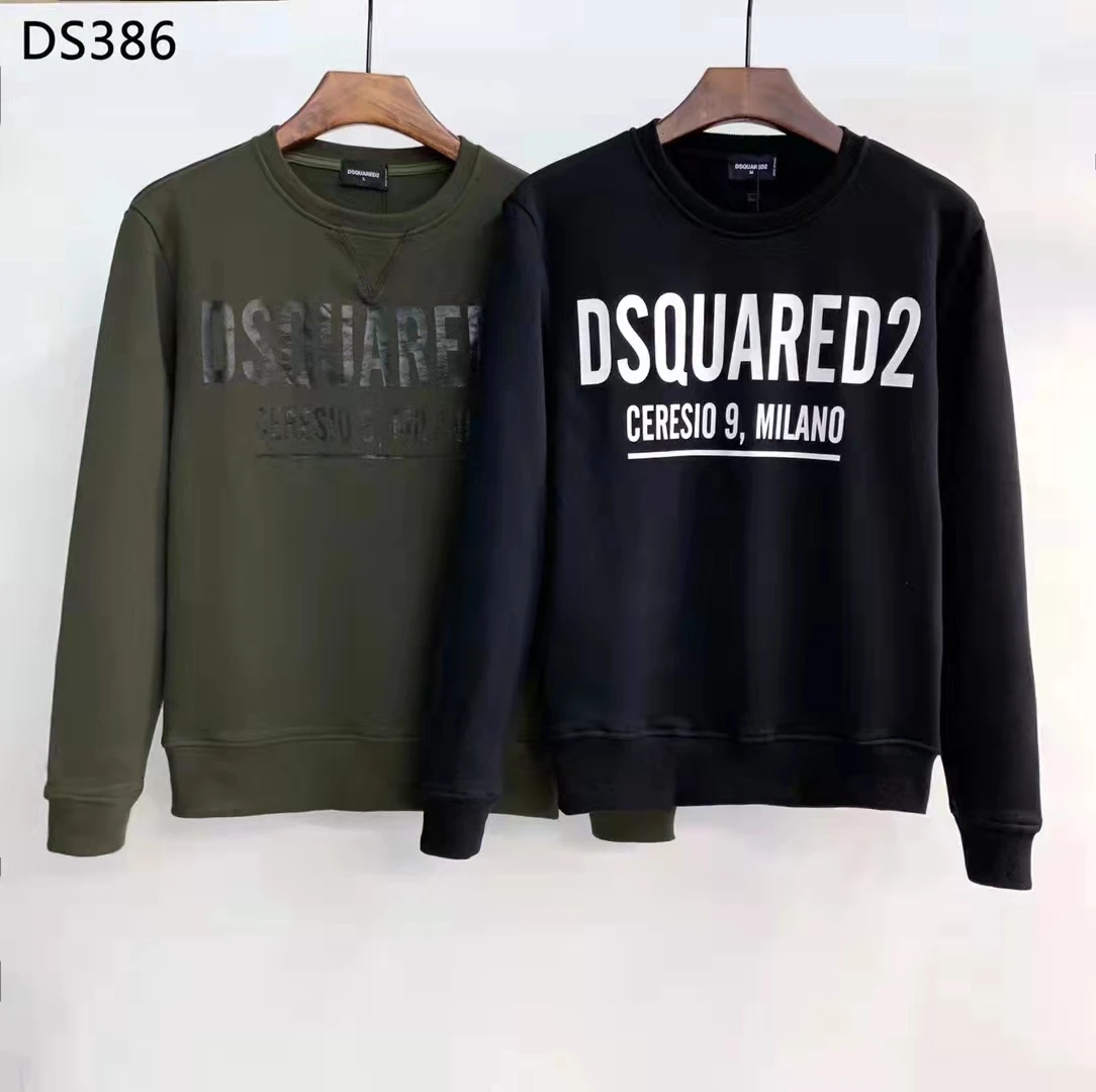 

Новинка 2022, модный бренд Dsquared2, мужской высококлассный хлопковый свитер с круглым вырезом, приталенный Повседневный свитер с длинными рукав...