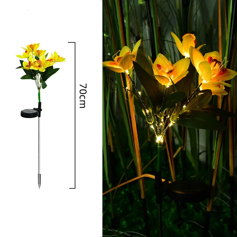 

Солнечные садовые светильники-орхидеи