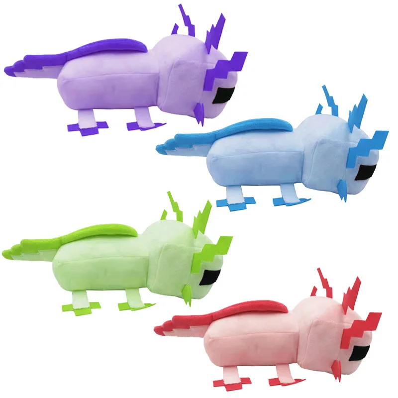 

Kawaii Axolotl плюшевые игрушки, ползучий паук, Эндерман, волк, летучая мышь, зомби дракон, мультяшная плюшевая кукла, мягкие игрушки, подарок для д...