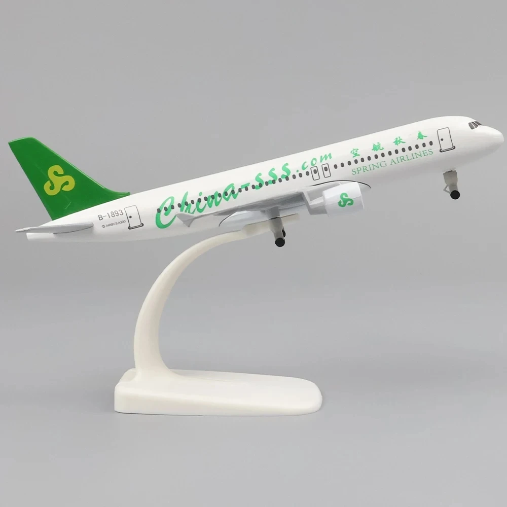 20 см 1:400 металлическая модель самолета Spring Airlines A320 реплика из сплава с шасси