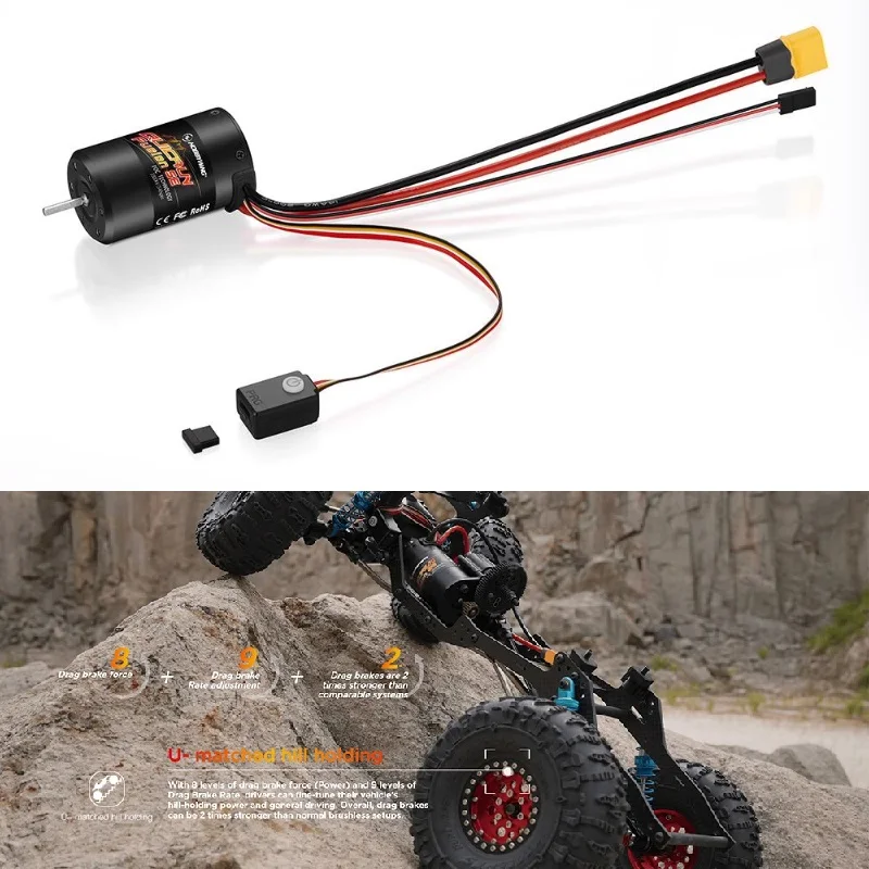 Hobbywing Quicrun Fusion Se 40a 1800kv 1200kv комбинированный двигатель Esc для 1/10 1/8 радиоуправляемой