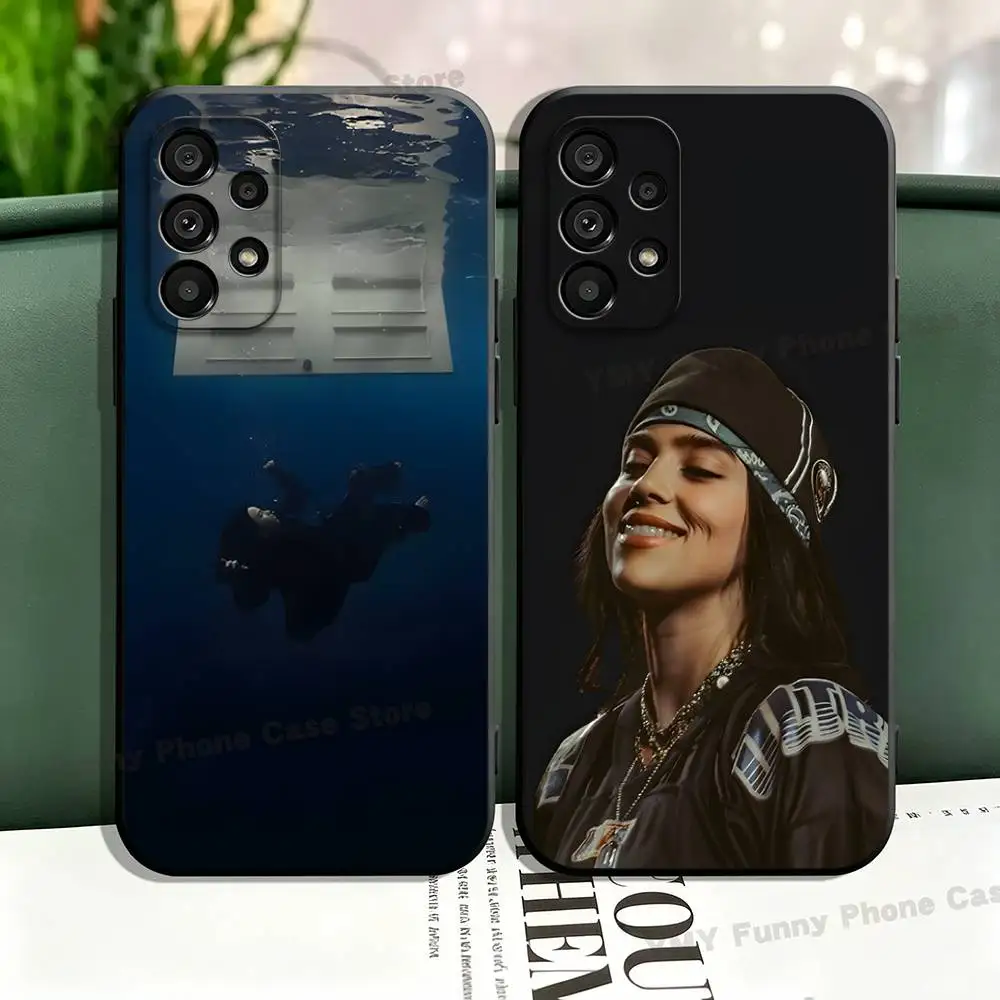 Фото Силиконовый защитный чехол HIT ME HARD AND SOFT Billie Eilish для Samsung A21 31 51 53 20 22 30 32 42 50 70 №1