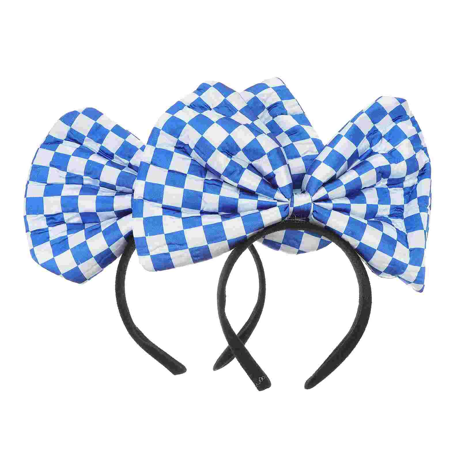 

2pcs Big Bows Headbands Plaid Bow Headband Hairbands Party Hair Decorations