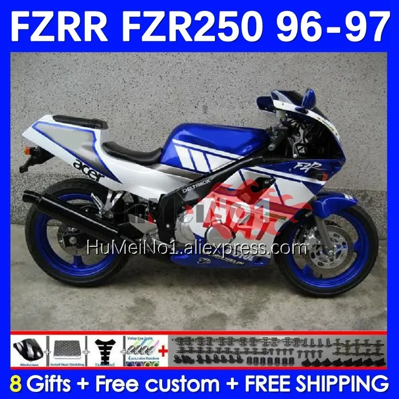 

FZR250RR For YAMAHA FZRR FZR 250 250R FZR250 R RR 148No.62 FZR-250 94 95 96 97 FZR250R 1994 1995 1996 1997 Fairing blue glossy