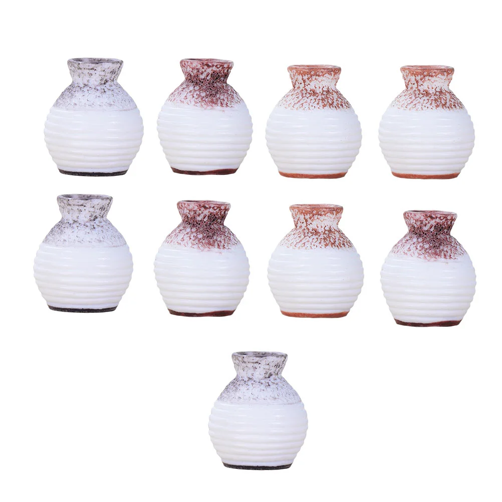 

9pcs Simulation Vase Decorations Mini Vase Decor Mini Vase Adornments for Garden Home
