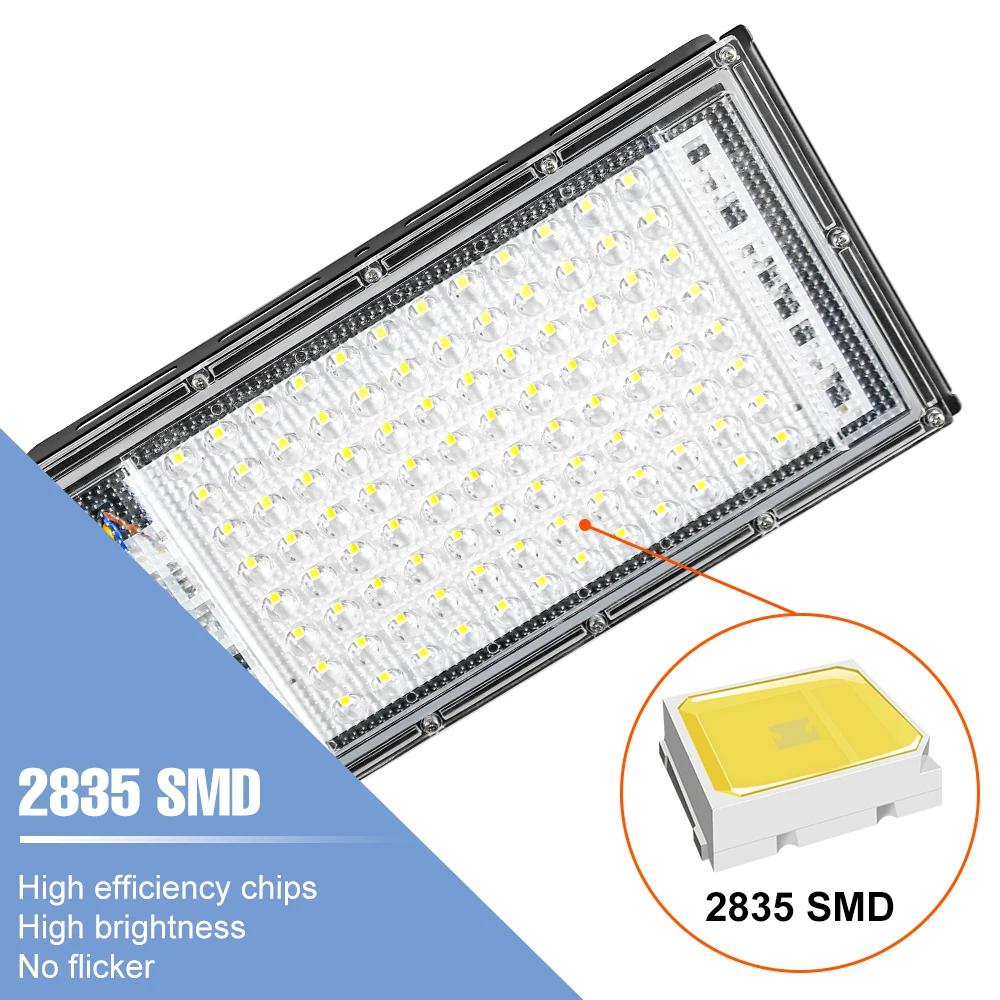 100W LED Street Light 220V Floodlight Wall Lamp Waterproof Outdoor Lighting 50W Led Lampara Courtyard Flood Light Country House
