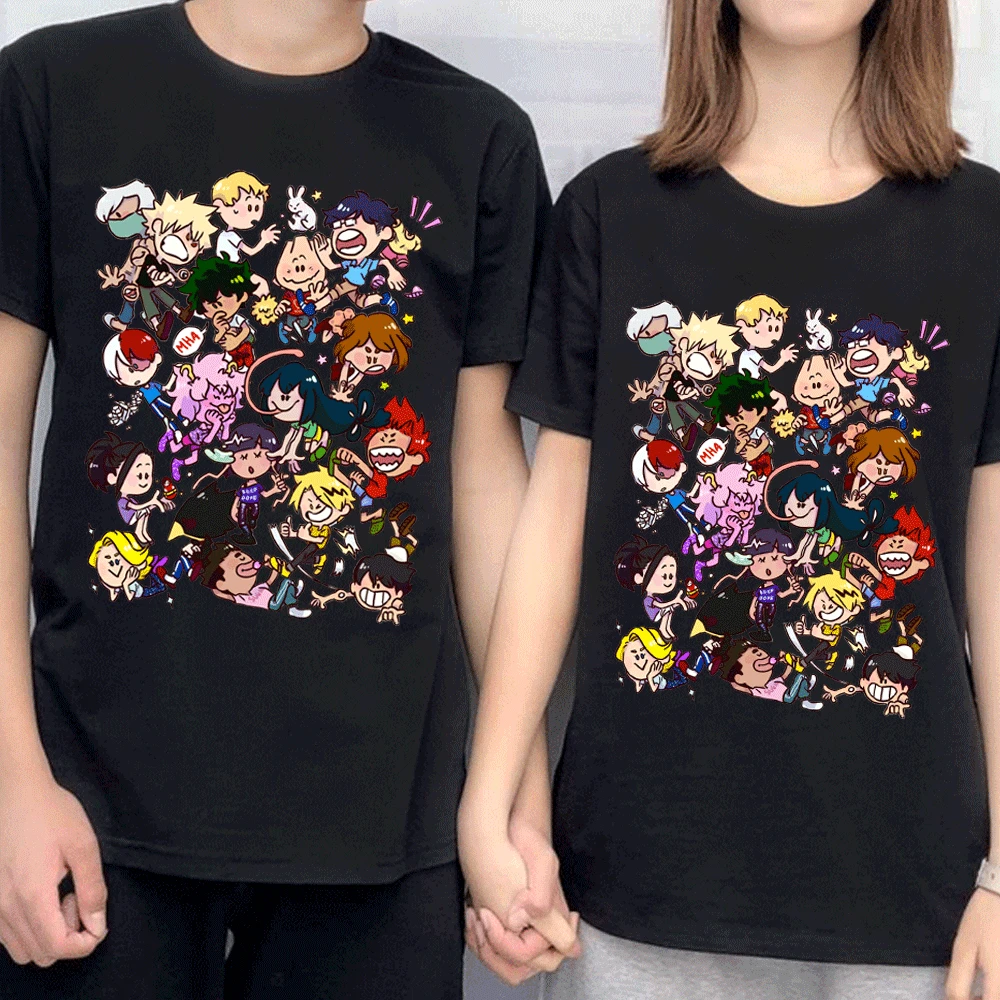

Japanese Anime My Hero Academia T Shirt men Women Kawaii Boku No Hero Academia Graphic print t-shirt 100% cotton Tees Unisex