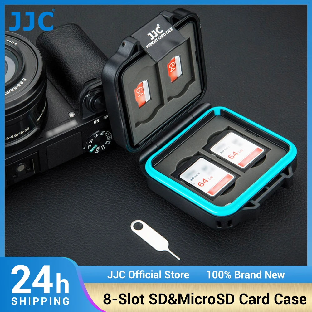 JJC SD Card Case Micro SD Card Holder with Card Removal Tool
