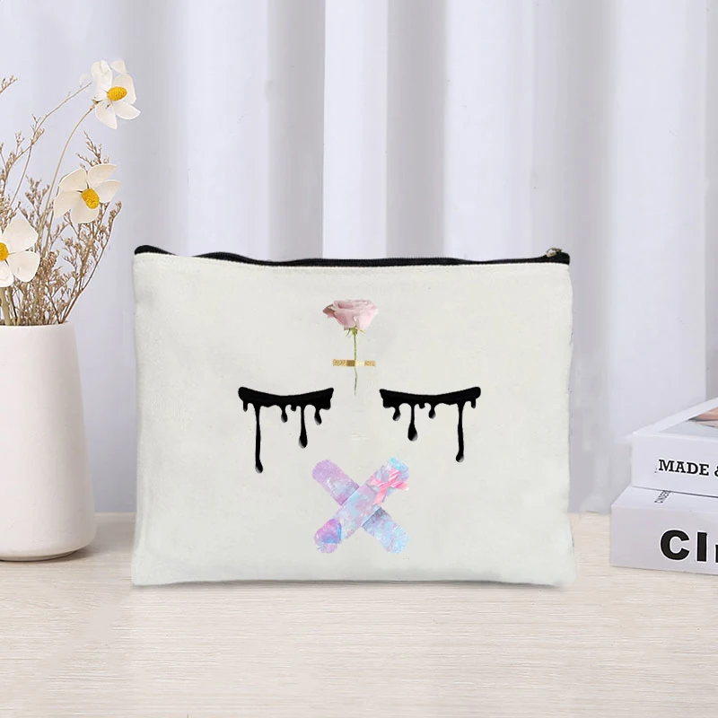 Женская косметичка с рисунком музыкального альбома melie дорожная для губной