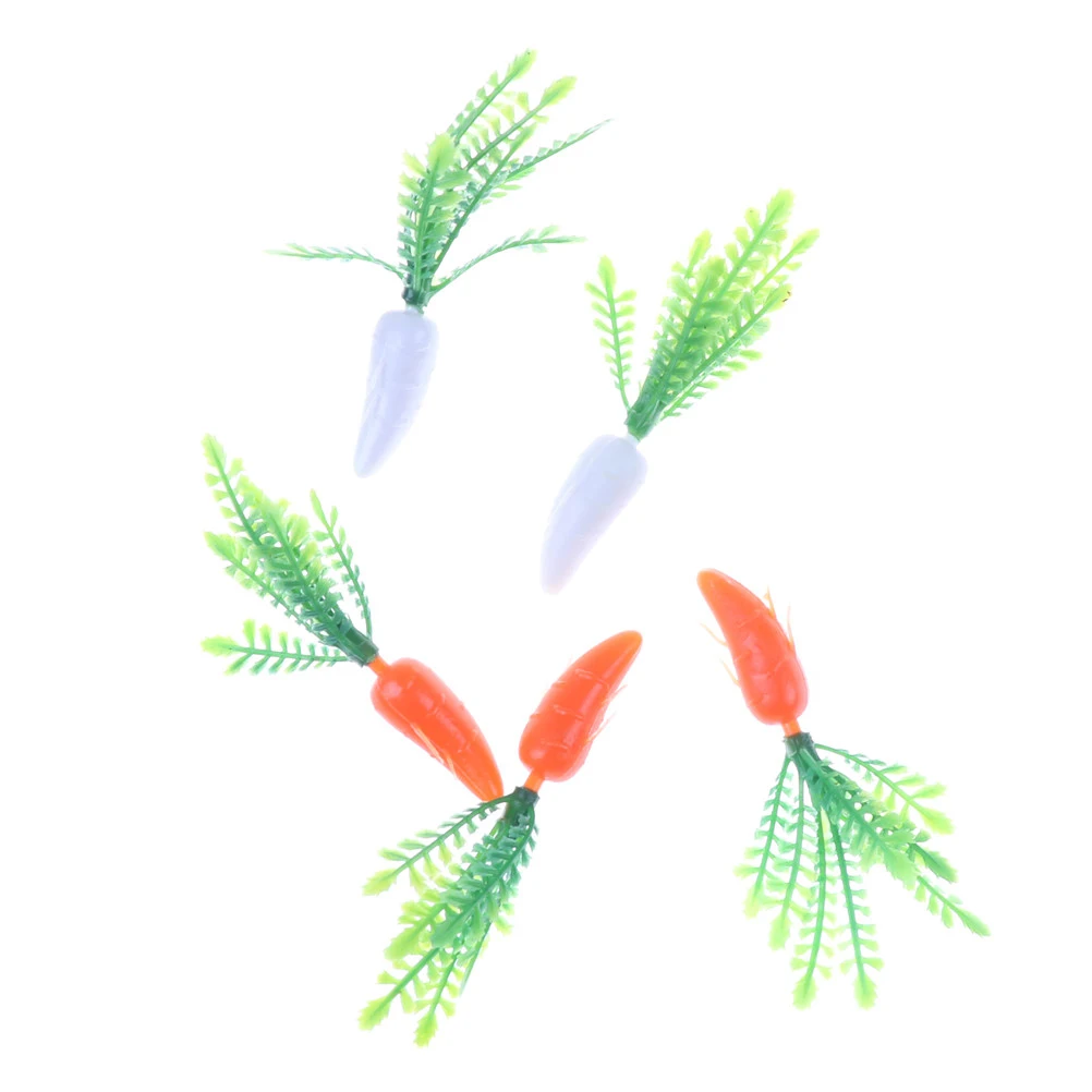 

5 Pcs/Set Mini-vegetables Miniature Simulation Radish Home Decor Kitchen Toy For Girls Gift Whosesale