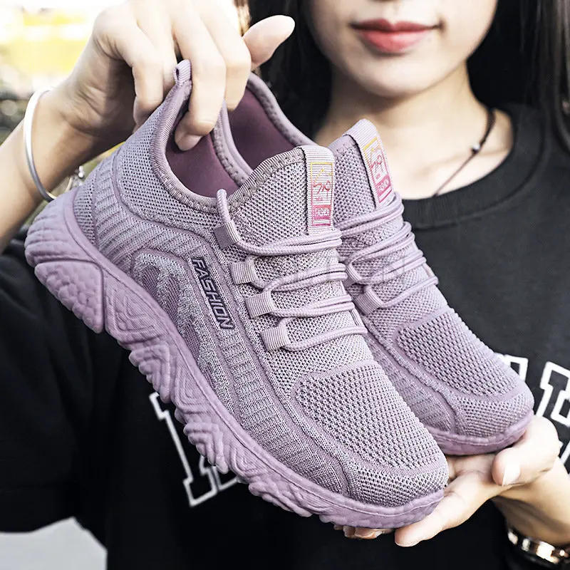 

Кроссовки женские дышащие сетчатые, Спортивная повседневная обувь на плоской подошве для бега и студентов