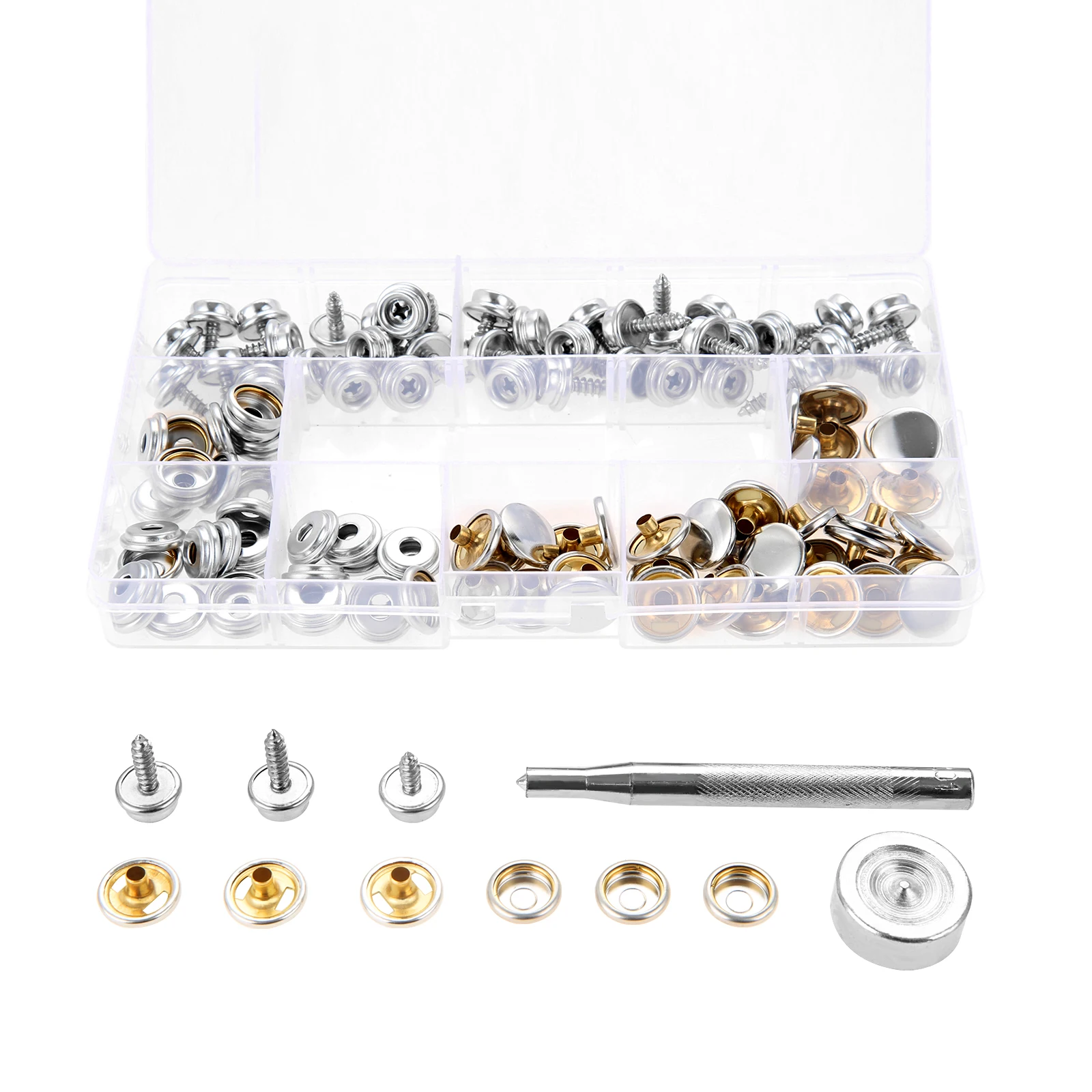 

40 комплектов морских защелок из нержавеющей стали 10 мм и 15 мм, холщовые защелки для брезента, палатки, навеса, парусника, мебель для газона