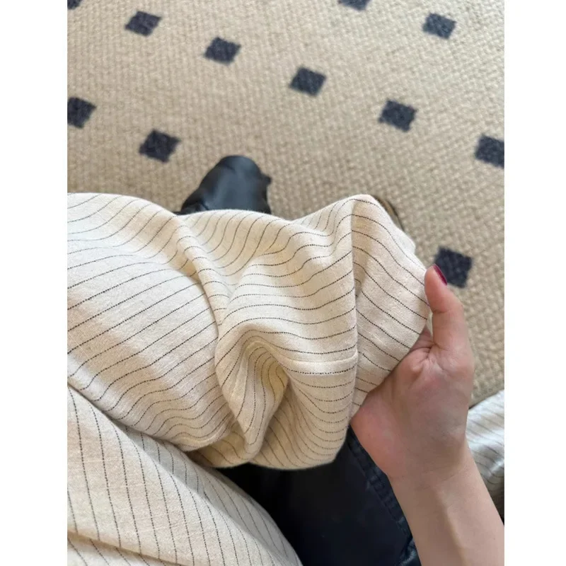 Новинка 2024 свободные повседневные брюки с высокой талией модные женские