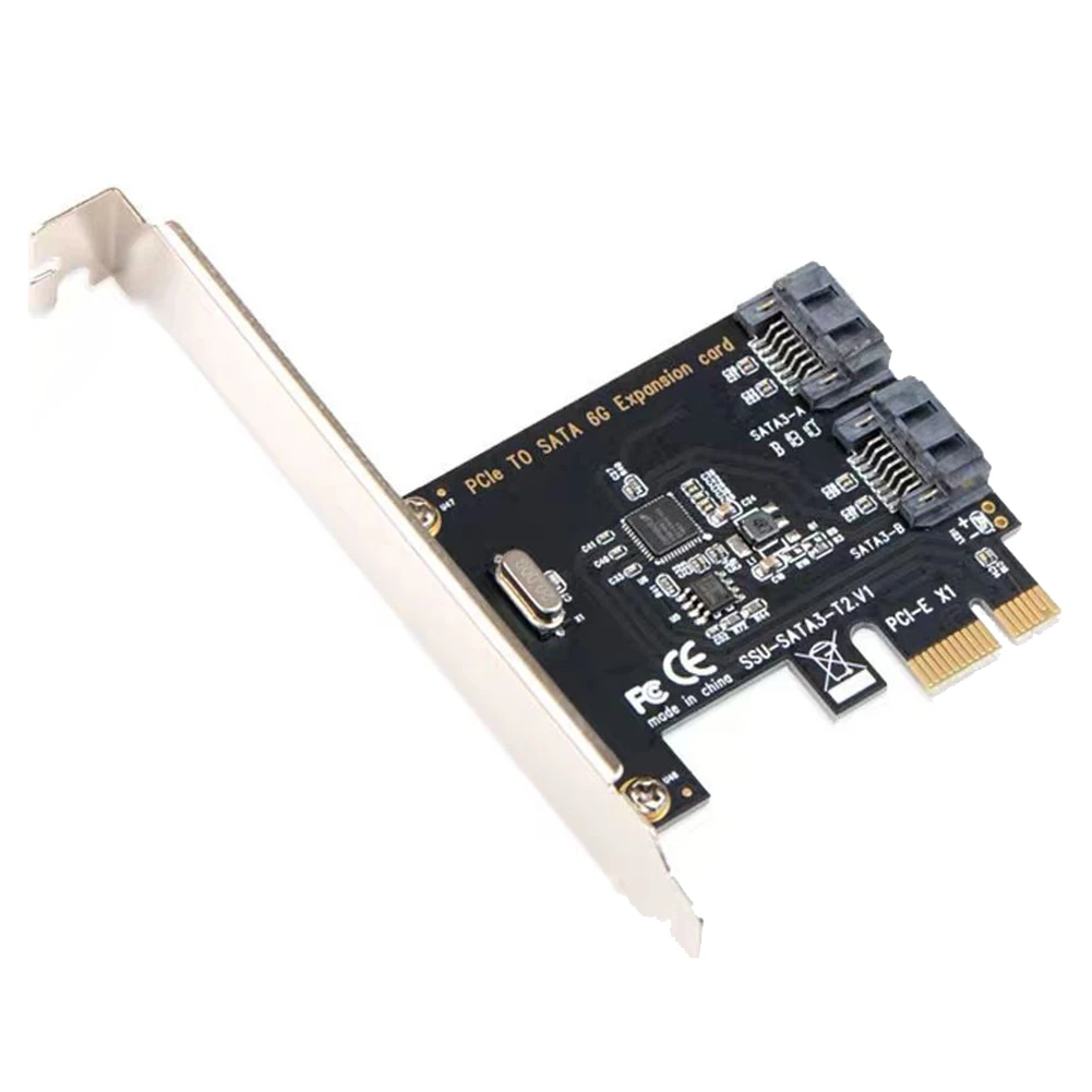

PCIE-SATA карта PCI-E адаптер PCI-SATA3.0 преобразователь 2-Port SATA III 6G плата расширения контроллера адаптер
