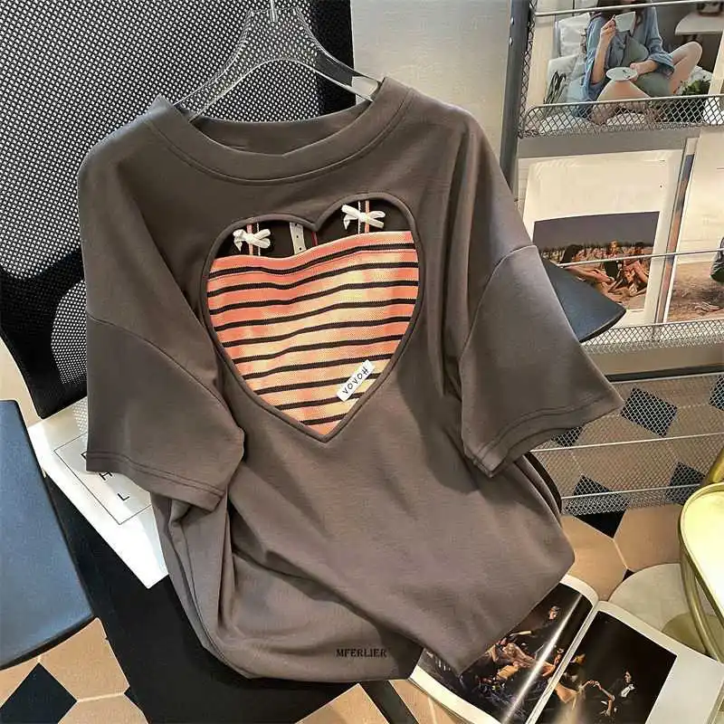 

Женская летняя хлопковая футболка с коротким рукавом, размеры до 6XL