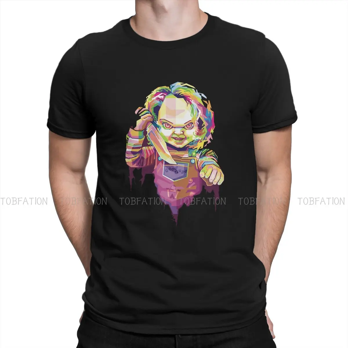 

Chucky In Vector Child's Play Men T Shirt Cotton Gothic Crewneck TShirt Harajuku Clothes